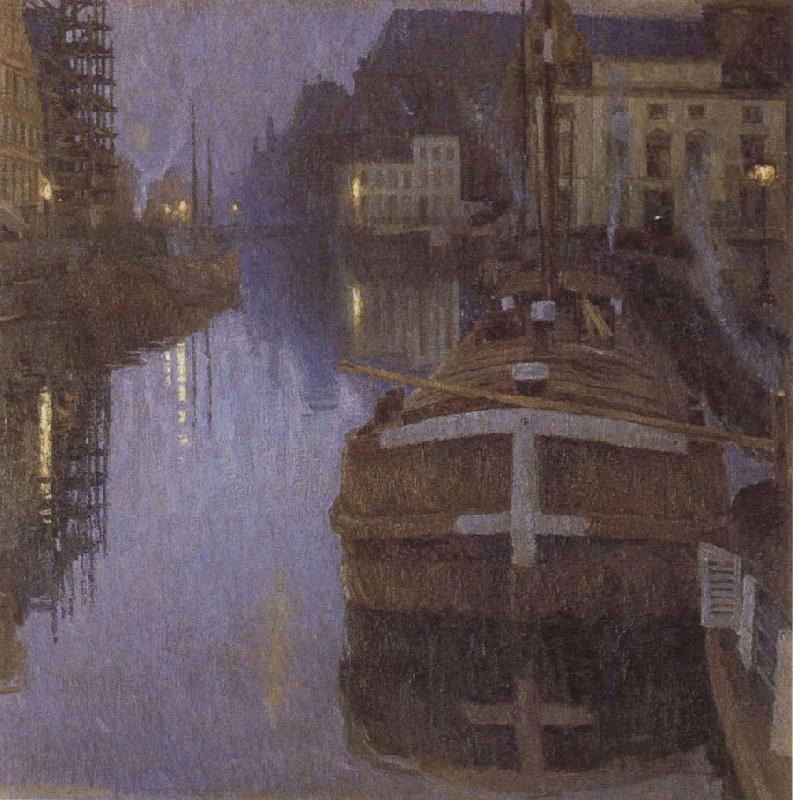 Albert Baertsoen Ghent,Evening France oil painting art